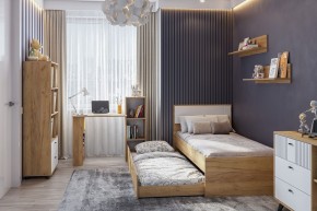 МИЛАН Спальня (Дуб Золотой/Белый матовый) в Приобье - priobie.ok-mebel.com | фото 46