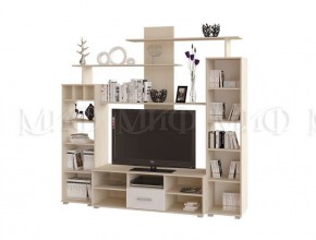 МИНИ-2 Гостиная (МДФ) Белый глянец/Дуб Крафт в Приобье - priobie.ok-mebel.com | фото 2