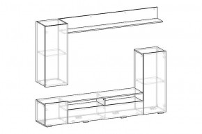 МИЯ Гостиная (дуб сонома/белый глянец) в Приобье - priobie.ok-mebel.com | фото 2