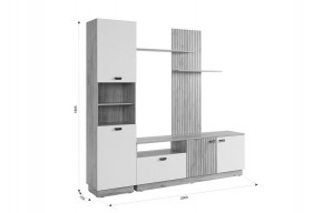 МОДИ К1 Гостиная (белое дерево) в Приобье - priobie.ok-mebel.com | фото 2
