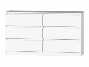 МС "Хилтон" Комод №5 1400 (6 ящ.) белый текстурный в Приобье - priobie.ok-mebel.com | фото 2