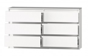 МС "Хилтон" Комод №5 1400 (6 ящ.) белый текстурный в Приобье - priobie.ok-mebel.com | фото 3