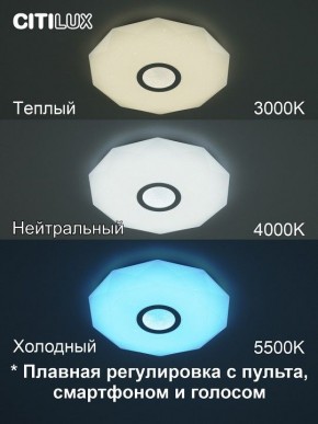 Накладной светильник Citilux Диамант Смарт CL713A30G в Приобье - priobie.ok-mebel.com | фото 4