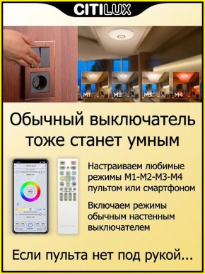 Накладной светильник Citilux Диамант Смарт CL713A30G в Приобье - priobie.ok-mebel.com | фото 6