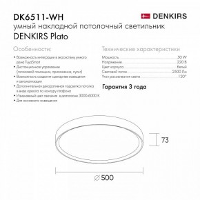 Накладной светильник Denkirs PLATO DK6511-WH/1 в Приобье - priobie.ok-mebel.com | фото 10