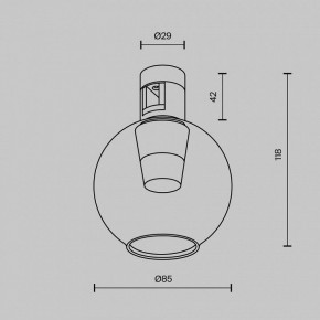 Накладной светильник Maytoni Bubble TR148-1-3W4K-BS в Приобье - priobie.ok-mebel.com | фото 5