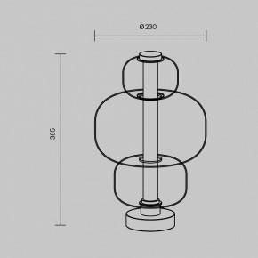 Настольная лампа декоративная Maytoni Atmos MOD364TL-L15B3K в Приобье - priobie.ok-mebel.com | фото 5