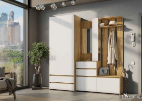 НЕКСТ 1 Вешалка с зеркалом + Шкаф 2-х ств. с ящиками в Приобье - priobie.ok-mebel.com | фото