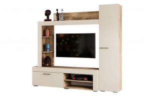 НИКОЛЬ Гостиная (Дуб крафт серый/софт айвори) в Приобье - priobie.ok-mebel.com | фото