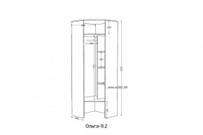ОЛЬГА 9.2 Шкаф угловой с зеркалом в Приобье - priobie.ok-mebel.com | фото 2