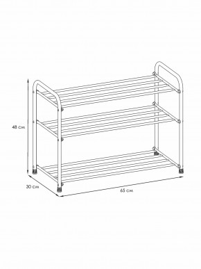 ПДОА23 Ч Подставка для обуви "Альфа 23" Черный в Приобье - priobie.ok-mebel.com | фото 2