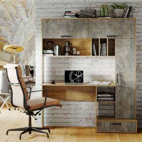 Письменный стол Техно (крафт/бетон) в Приобье - priobie.ok-mebel.com | фото 3