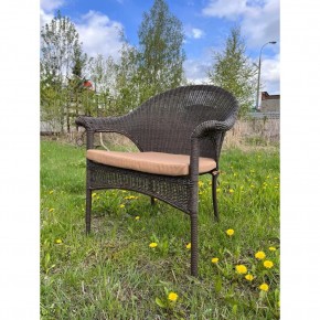 Плетеное кресло LV-140B-Brown с подушкой в комплекте в Приобье - priobie.ok-mebel.com | фото 1