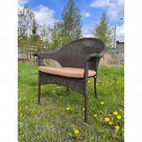 Плетеное кресло LV-140B-Brown с подушкой в комплекте в Приобье - priobie.ok-mebel.com | фото 2