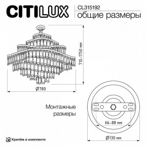 Подвесная люстра Citilux Naiad CL315192 в Приобье - priobie.ok-mebel.com | фото 6