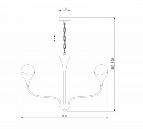 Подвесная люстра Eurosvet Calyx 60169/6 никель в Приобье - priobie.ok-mebel.com | фото 3