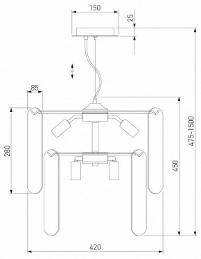 Подвесная люстра Eurosvet Claire 60170/8 золото в Приобье - priobie.ok-mebel.com | фото 5