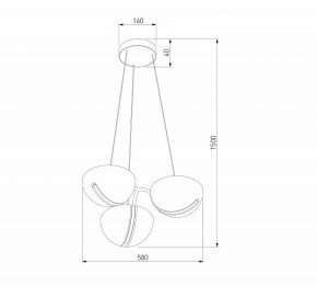 Подвесная люстра Eurosvet Emisfero 50083/3 LED золото в Приобье - priobie.ok-mebel.com | фото 6