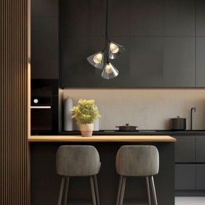 Подвесная люстра Eurosvet Enigma 70161/3 черный в Приобье - priobie.ok-mebel.com | фото 3