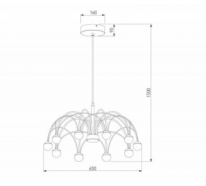 Подвесная люстра Eurosvet Ragno 90034/10 LED черный в Приобье - priobie.ok-mebel.com | фото 5