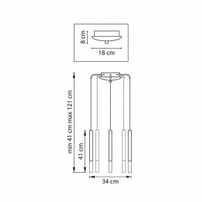 Подвесная люстра Lightstar Tubo L5T747133 в Приобье - priobie.ok-mebel.com | фото 3
