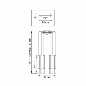 Подвесная люстра Lightstar Tubo L8T747133 в Приобье - priobie.ok-mebel.com | фото 3