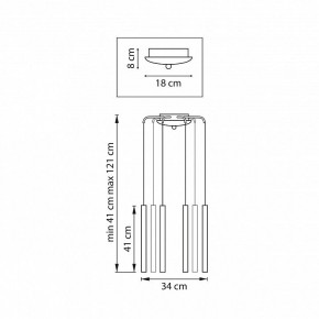 Подвесная люстра Lightstar Tubo L8T747247 в Приобье - priobie.ok-mebel.com | фото 3