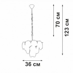 Подвесная люстра Vitaluce V5888 V5888-8/7 в Приобье - priobie.ok-mebel.com | фото 3