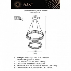 Подвесной светильник Aployt Oriann APL.076.13.80 в Приобье - priobie.ok-mebel.com | фото 2