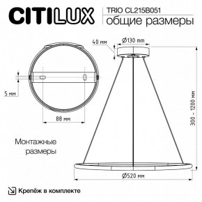 Подвесной светильник Citilux Trio CL215B051 в Приобье - priobie.ok-mebel.com | фото 8