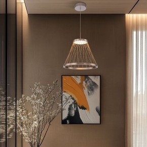 Подвесной светильник Eurosvet Cesta 40016/1 LED коричневый в Приобье - priobie.ok-mebel.com | фото 4
