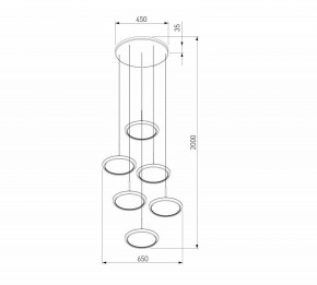 Подвесной светильник Eurosvet Crespella 90034/6 золото в Приобье - priobie.ok-mebel.com | фото 5