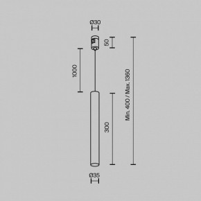 Подвесной светильник Maytoni Focus Led TR155-1-5W3K-B в Приобье - priobie.ok-mebel.com | фото 5