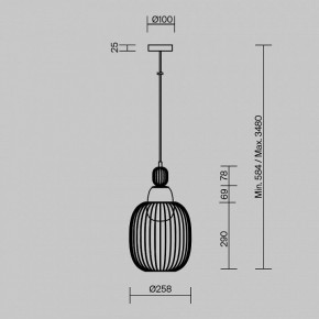 Подвесной светильник Maytoni Levitation MOD376PL-01G1 в Приобье - priobie.ok-mebel.com | фото 5