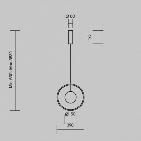 Подвесной светильник Maytoni Paparazzi MOD407PL-L12B3K1 в Приобье - priobie.ok-mebel.com | фото 2
