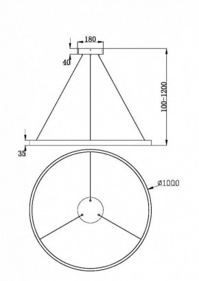 Подвесной светильник Maytoni Rim MOD058PL-L54BK в Приобье - priobie.ok-mebel.com | фото 4