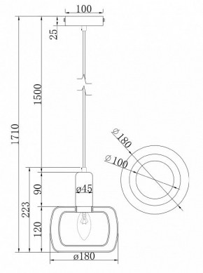 Подвесной светильник Maytoni Vision MOD411PL-01G в Приобье - priobie.ok-mebel.com | фото 7