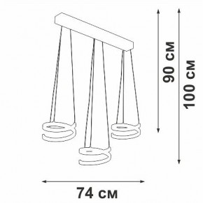 Подвесной светильник Vitaluce V3047 V3047-1/3S в Приобье - priobie.ok-mebel.com | фото 4