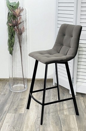 Полубарный стул CHILLI-QB SQUARE графит #14, велюр / черный каркас (H=66cm) М-City в Приобье - priobie.ok-mebel.com | фото 2