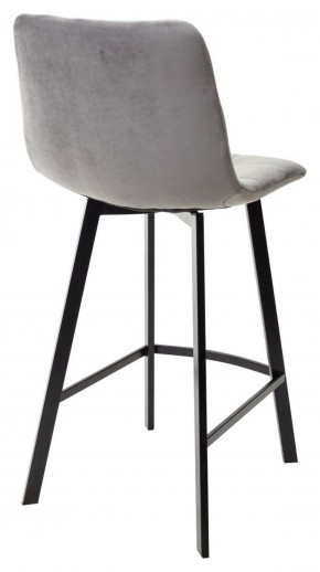 Полубарный стул CHILLI-QB SQUARE светло-серый #26, велюр / черный каркас (H=66cm) М-City в Приобье - priobie.ok-mebel.com | фото 4