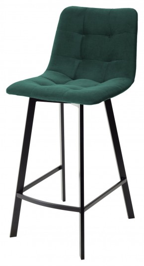Полубарный стул CHILLI-QB SQUARE зеленый #19, велюр / черный каркас (H=66cm) М-City в Приобье - priobie.ok-mebel.com | фото 1