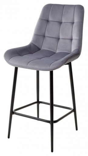 Полубарный стул ХОФМАН, цвет H-14 Серый, велюр / черный каркас H=63cm М-City в Приобье - priobie.ok-mebel.com | фото