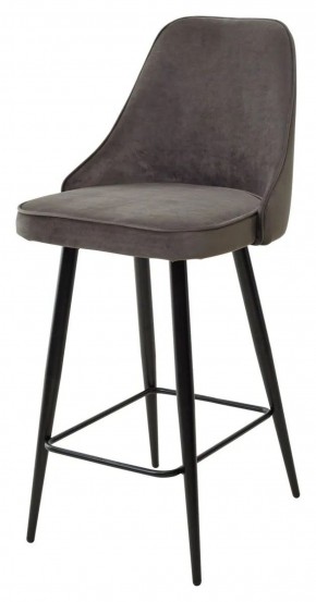 Полубарный стул NEPAL-PB ГРАФИТ #14, велюр/ черный каркас (H=68cm) М-City в Приобье - priobie.ok-mebel.com | фото 1