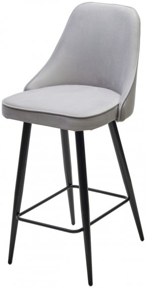 Полубарный стул NEPAL-PB СВЕТЛО- СЕРЫЙ BM-4, велюр/ черный каркас (H=68cm) М-City в Приобье - priobie.ok-mebel.com | фото 1
