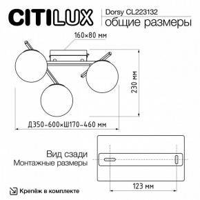 Потолочная люстра Citilux Dorsy CL223132 в Приобье - priobie.ok-mebel.com | фото 12