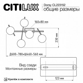 Потолочная люстра Citilux Dorsy CL223152 в Приобье - priobie.ok-mebel.com | фото 10