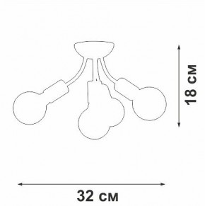 Потолочная люстра Vitaluce V3927 V3927-1/4PL в Приобье - priobie.ok-mebel.com | фото 6