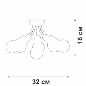 Потолочная люстра Vitaluce V3927 V3927-1/6PL в Приобье - priobie.ok-mebel.com | фото 6