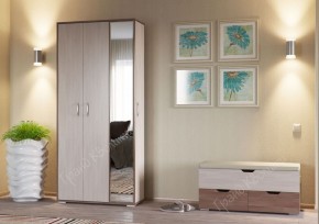 Прихожая ДОМИНО mini Бодега темный/светлый в Приобье - priobie.ok-mebel.com | фото 2