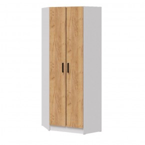 Прихожая Кевин Шкаф угловой (Белый/Дуб крафт золотой) в Приобье - priobie.ok-mebel.com | фото